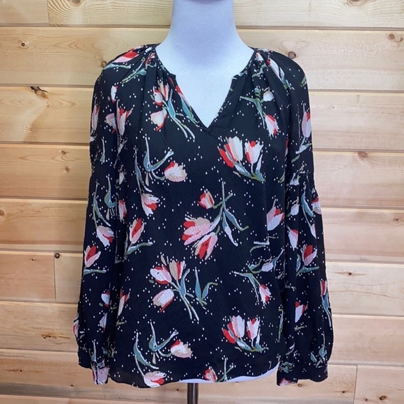 Rebecca Taylor Tulip Silk Blouse Sz. 2 - Picture 1 of 9